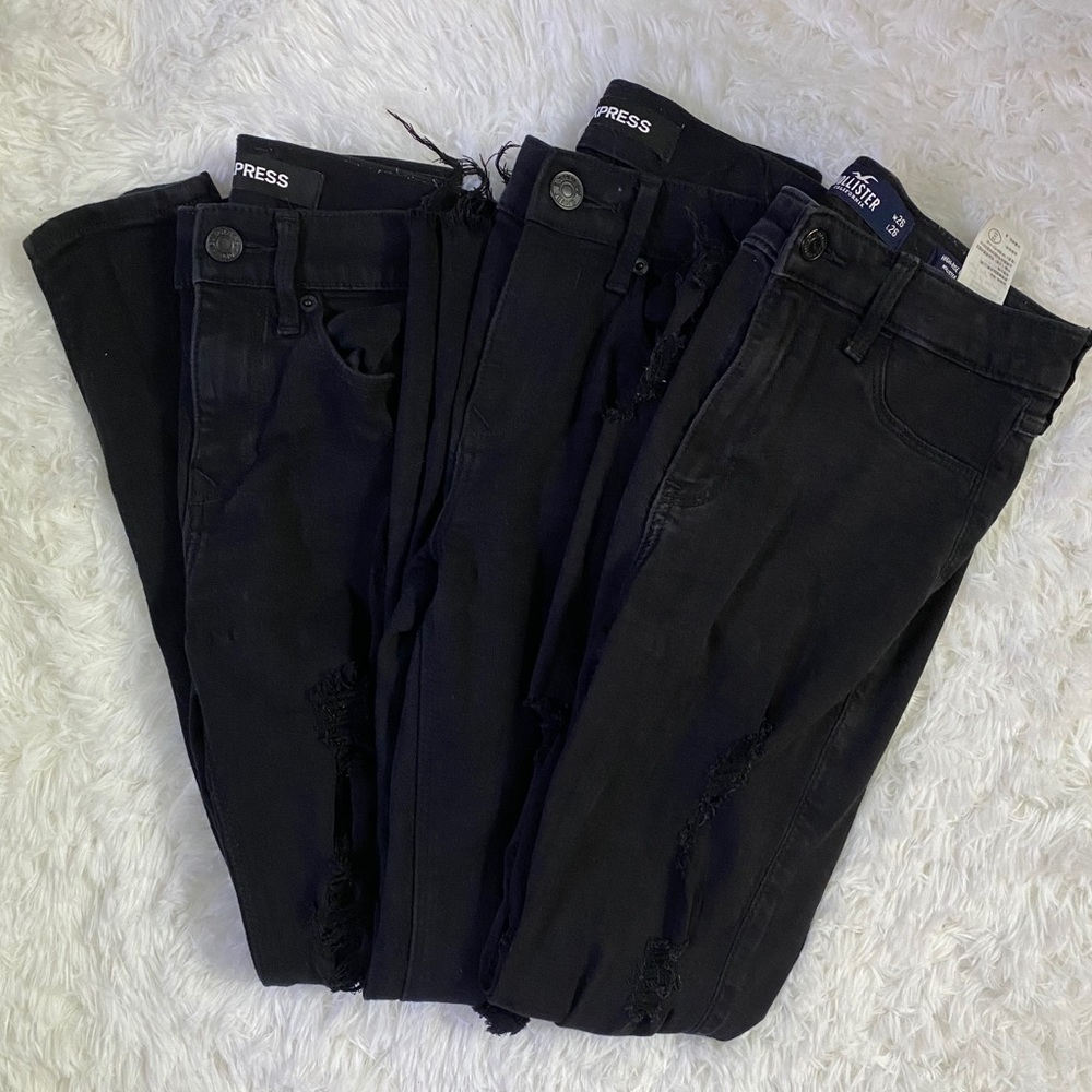 Black ripped jeans